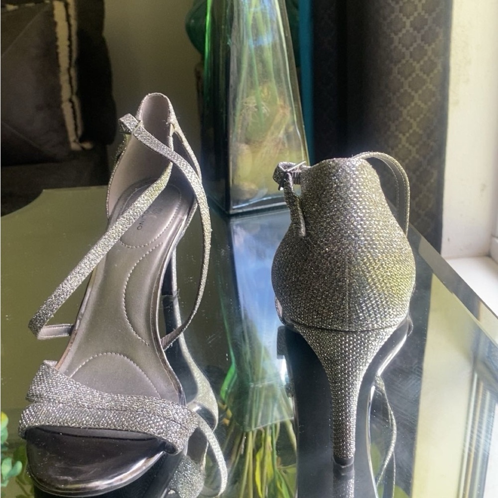 Bandolino Glittering Silver Heels